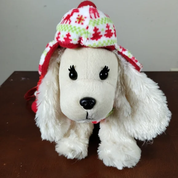 ✓Poochie & Co poodle dog puppy Christmas purse plush bag new without tags - Picture 2 of 15